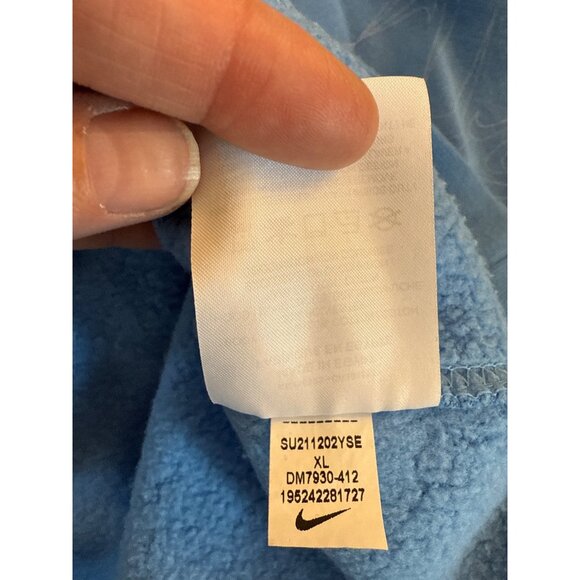 Nike Blue Graphic Hoodie XL 80% Cotton 20% Polyester With Kangaroo Pocket & Adju - Picture 6 of 11